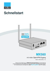 Mdex MX560 Schnellstart