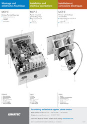 Ismatec MCP-E Montage Und Elektrische Anschlüsse
