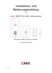 AES 605 DECT + 2.4G Intercom Installations- Und Bedienungsanleitung