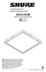Shure A910-HCM Bedienungsanleitung