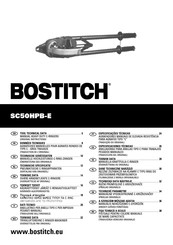 Bostitch SC50HPB-E Technische Gerätedaten