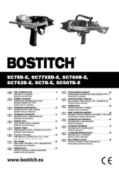 Bostitch SC760B-E Technische Gerätedaten