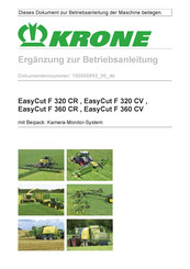 Krone EasyCut F 320 CR Ergänzung Zur Betriebsanleitung