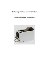 Rothenberger M1000 6307 Original Bedienungsanleitung Und Ersatzteilliste