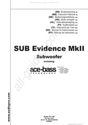 Audio Pro SUB Evidence MkII Bedienungsanleitung