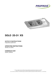 Profroid SOLO XS serie Handbuch