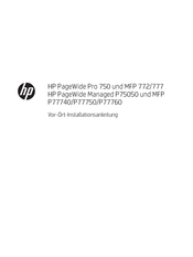HP PageWide Pro MFP 750dn Vor-Ort-Installationsanleitung