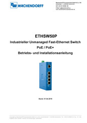 Wachendorff ETHSW50P Betriebs Und Installationsanleitung