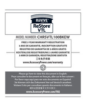 ReVIVE ReStore VTL CHRSVTL100BKEW Bedienungsanleitung