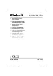 EINHELL GE-LB 36/210 Li E-Solo Originalbetriebsanleitung