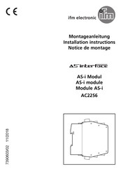IFM Electronic AC2256 Montageanleitung