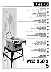 ATIKA PTK 250 S Montage- Und Bedienungsblatt