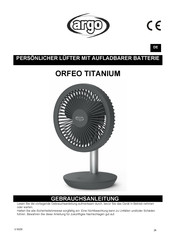 Argo ORFEO TITANIUM Gebrauchsanleitung