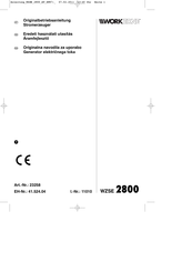 Workzone WZSE 2800 Originalbetriebsanleitung