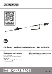 Parkside PTHSA 20-Li A2 Originalbetriebsanleitung