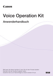 Canon Voice Operation Kit Anwenderhandbuch