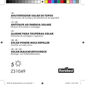FLORABEST Z31049 Montage-Und Sicherheitshinweise