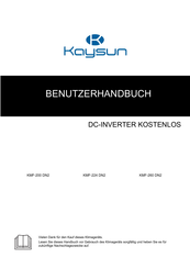 Kaysun KMF-224 DN2 Benutzerhandbuch