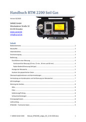 Sarad RTM 2200 Soil Gas Handbuch