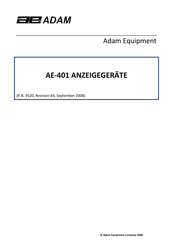 Adam Equipment AE-401 Handbuch