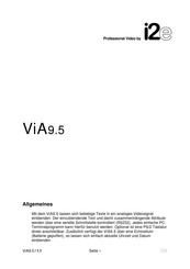 i2e ViA9.5 Bedienungsanleitung