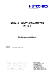 Heitronics KT15 II Bedienungsanleitung