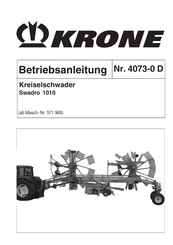 Krone Swadro 1010 Betriebsanleitung