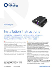 Color Kinetics iColor Installationsanweisungen