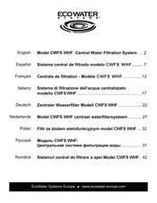 EcoWater Systems CWFS WHF Anweisungen