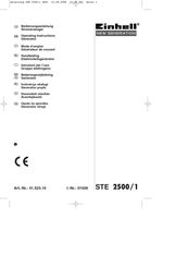 EINHELL NEW GENERATION STE  2500/1 Bedienungsanleitung