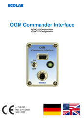 ECOLAB OGM Commander Interface Bedienungsanleitung