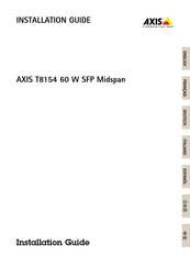 Axis T8154 60 W SFP Midspan Installationsanleitung