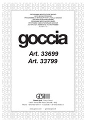 Gessi goccia 33799 Bedienungsanleitung