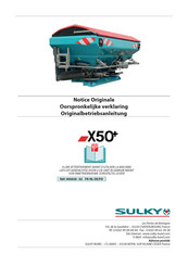Sulky X50+ Originalbetriebsanleitung