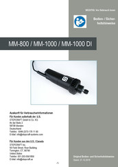 STEPCRAFT MM-800 Bedien- / Sicherheitshinweise