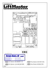 Chanberlain LiftMaster Professional CB3 Handbuch