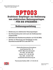 Elektrobock BPT003 Bedienungsanleitung