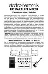 Electro-Harmonix TRI PARALLEL MIXER Bedienungsanleitung