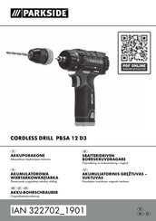 Parkside PBSA 12 D3 Originalbetriebsanleitung