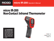 RIDGID micro IR-200 Bedienungsanleitung
