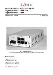 Nexans GigaSwitch 542 I Desk SFP Serie Technische Daten