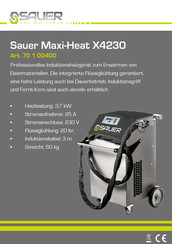 Sauer Maxi-Heat X4230 Handbuch