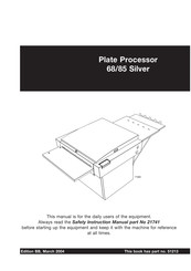 Glunz & Jensen Plate Processor 68/85 Silver Bedienungsanleitung