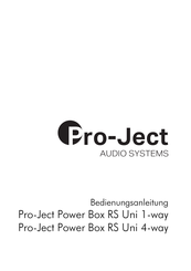 Pro-Ject Audio Systems Box RS Uni 1-way Bedienungsanleitung
