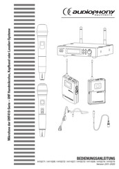 audiophony UHF410-Serie Bedienungsanleitung