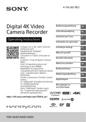 Sony Handycam FDR-AX60 Bedienungsanleitung