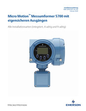 Emerson Micro Motion 5700 Installationsanleitung