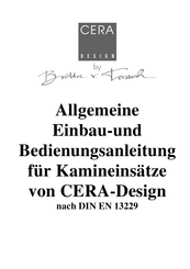Cera-Design CERA-Design Einbau- Und Bedienungsanleitung