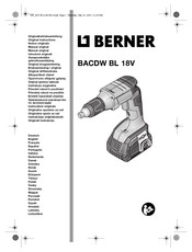 Berner BACDW BL 18V Originalbetriebsanleitung