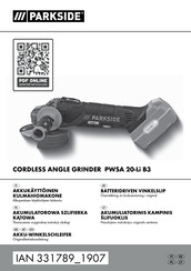 Parkside PWSA 20-Li B3 Originalbetriebsanleitung
